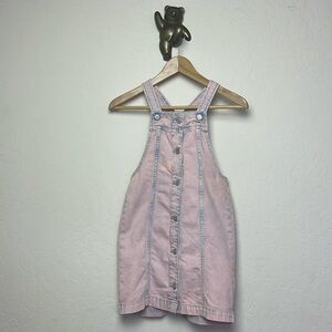 GAP pink denim overall jumper dyed skirtall pink girls size M